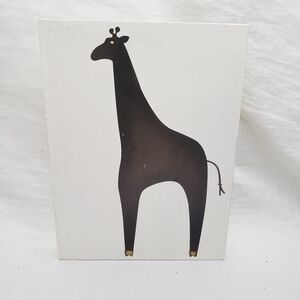 Black Giraffe Wall Art Decor 8 X 6 Inches